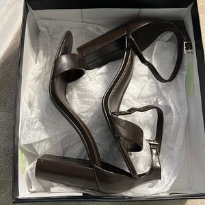 INC COCOA BLOCK HIGH HEELS